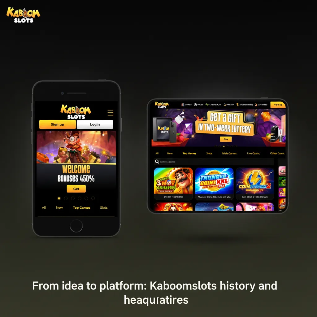 Timeline of Kaboomslots since 2021: mobile-first UK casino platform, UKGC-licensed, HQ and owner details on public registers