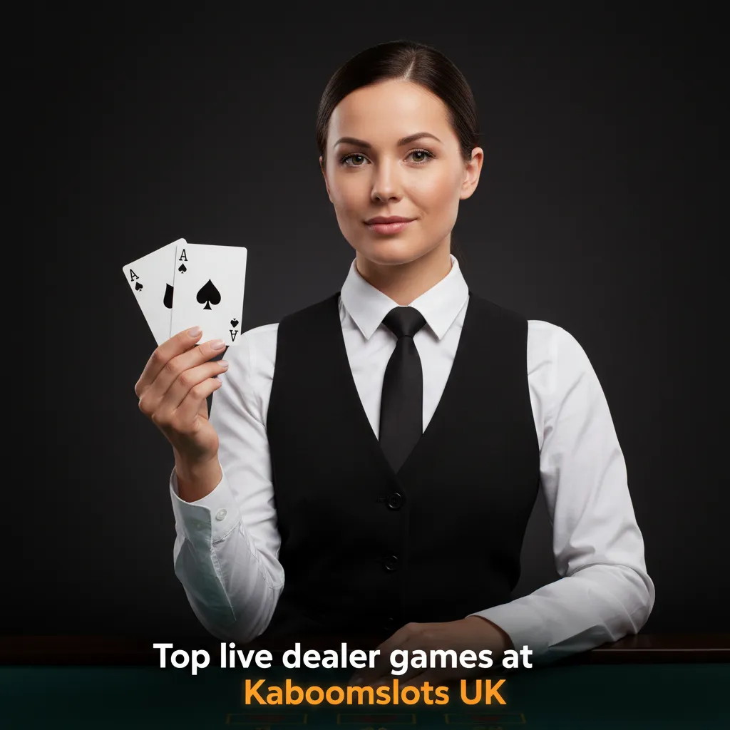 Top live dealer games at Kaboomslots UK: roulette, blackjack, baccarat, and Crazy Time.