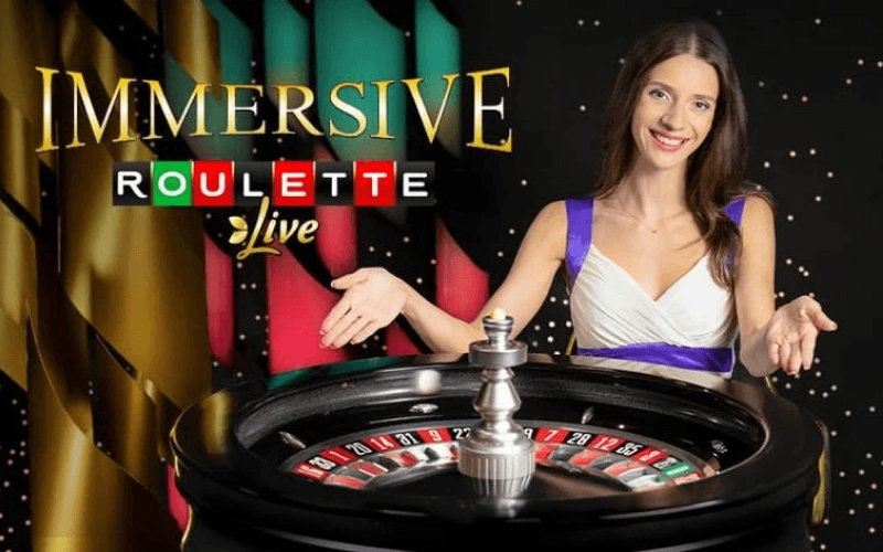 Spin the classic wheel with professional live dealers in Immersive Roulette at Kaboom Slots.