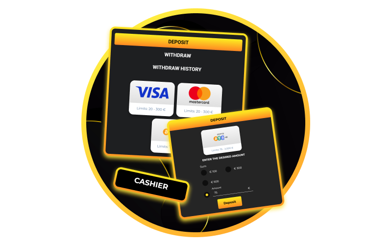 The Kaboom Slots platform offers players secure and fast payment methods.