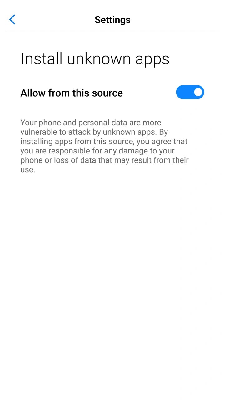 Allow the installation of apps on your Android device to install the convenient Kaboom Slots app.