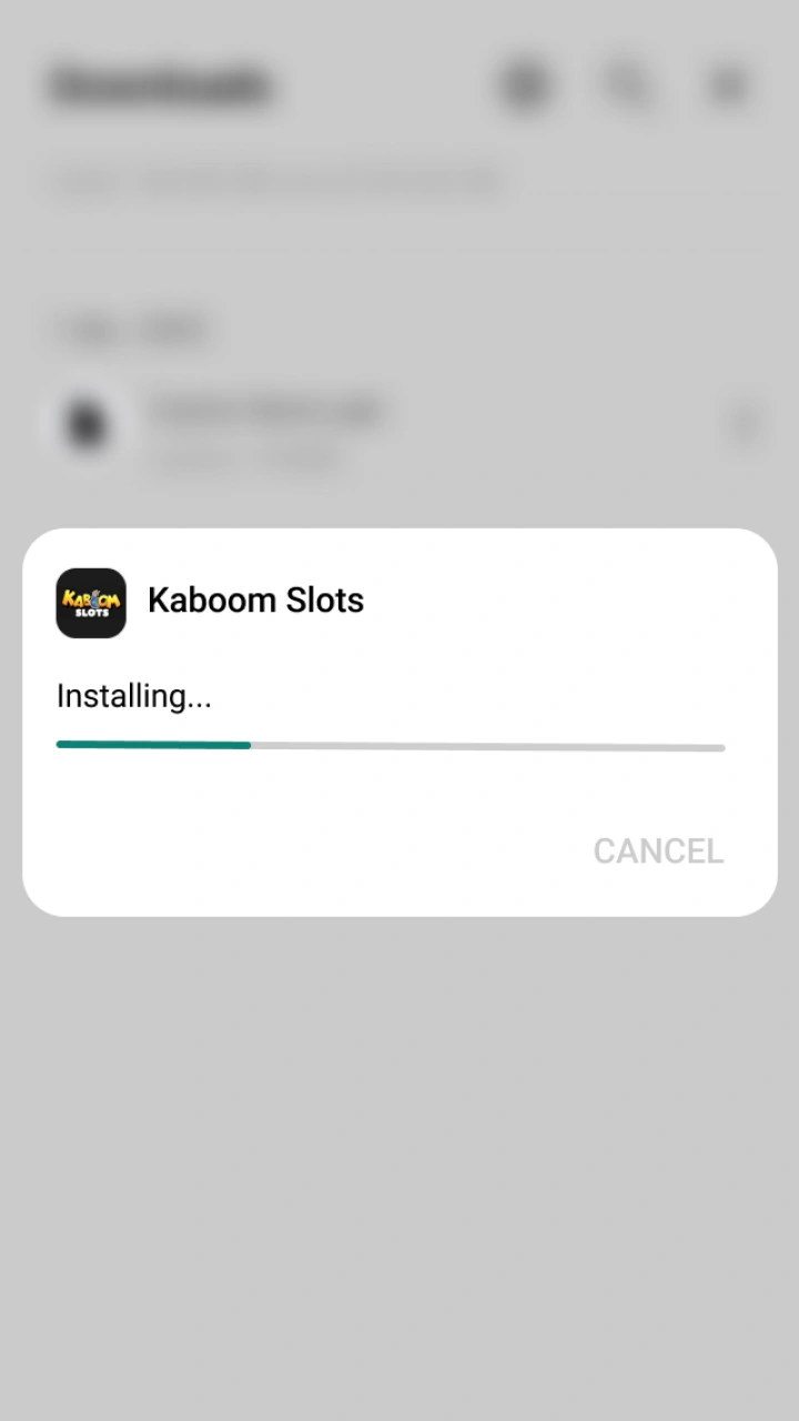 Complete the quick installation process to access the best online casino games at Kaboom Slots.