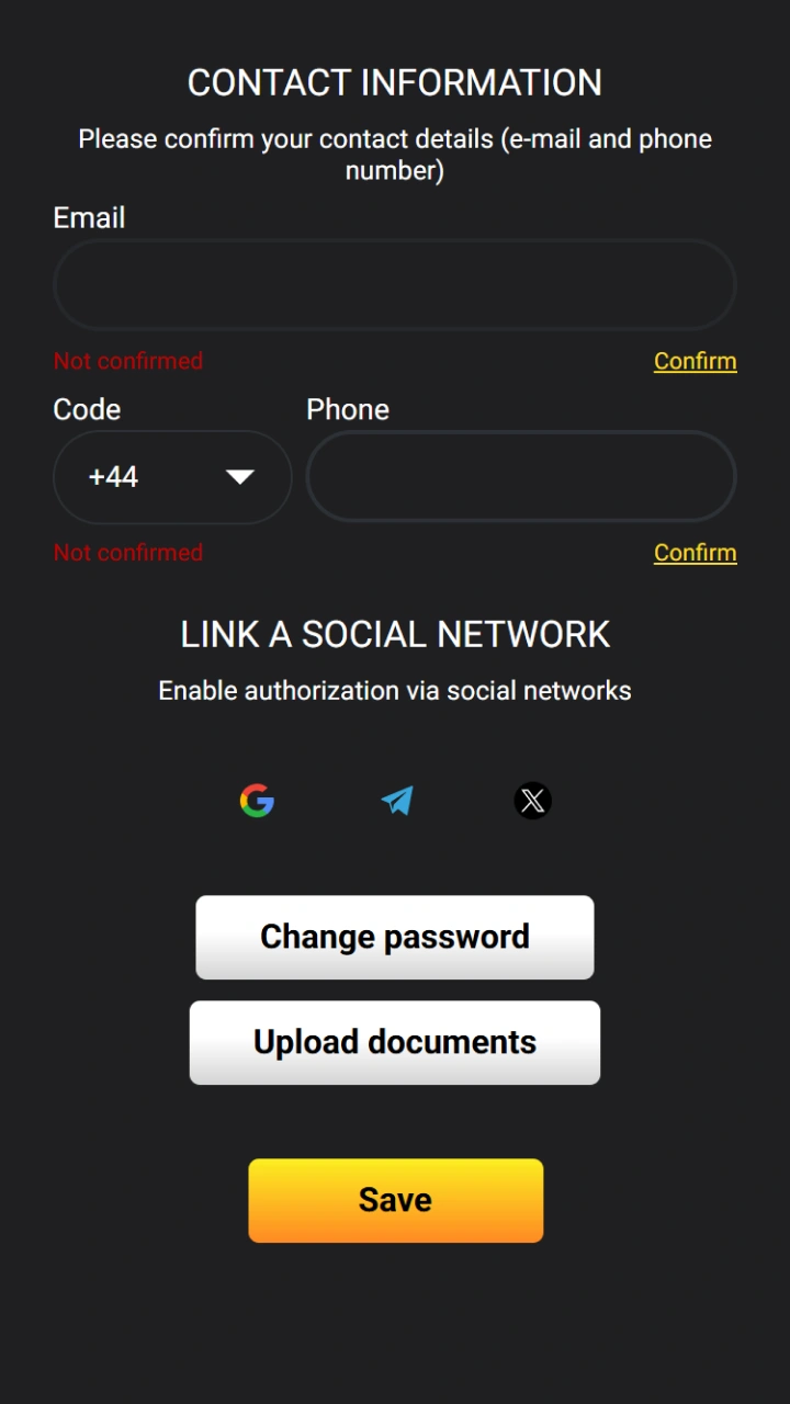 Easily verify your contact details to secure your personal account at Kaboom Slots.