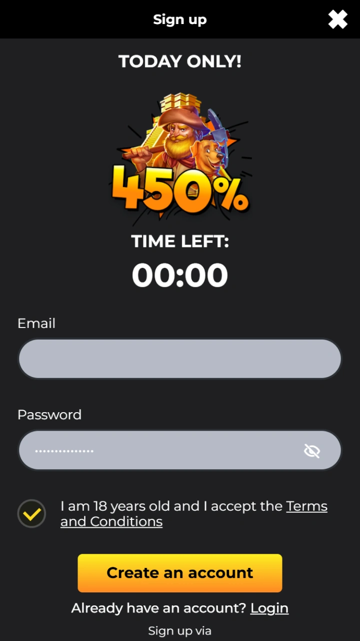 Fill out the quick registration form at Kaboom Slots to play directly from your iPhone.