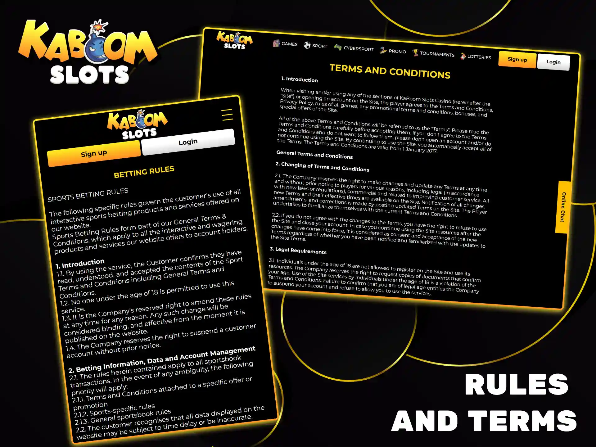 Kaboom Slots is committed to complete transparency, offering clear and fair terms and conditions.