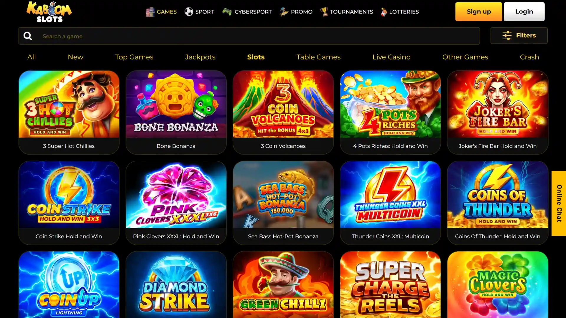 Discover a vast collection of exciting casino games at Kaboom Slots.