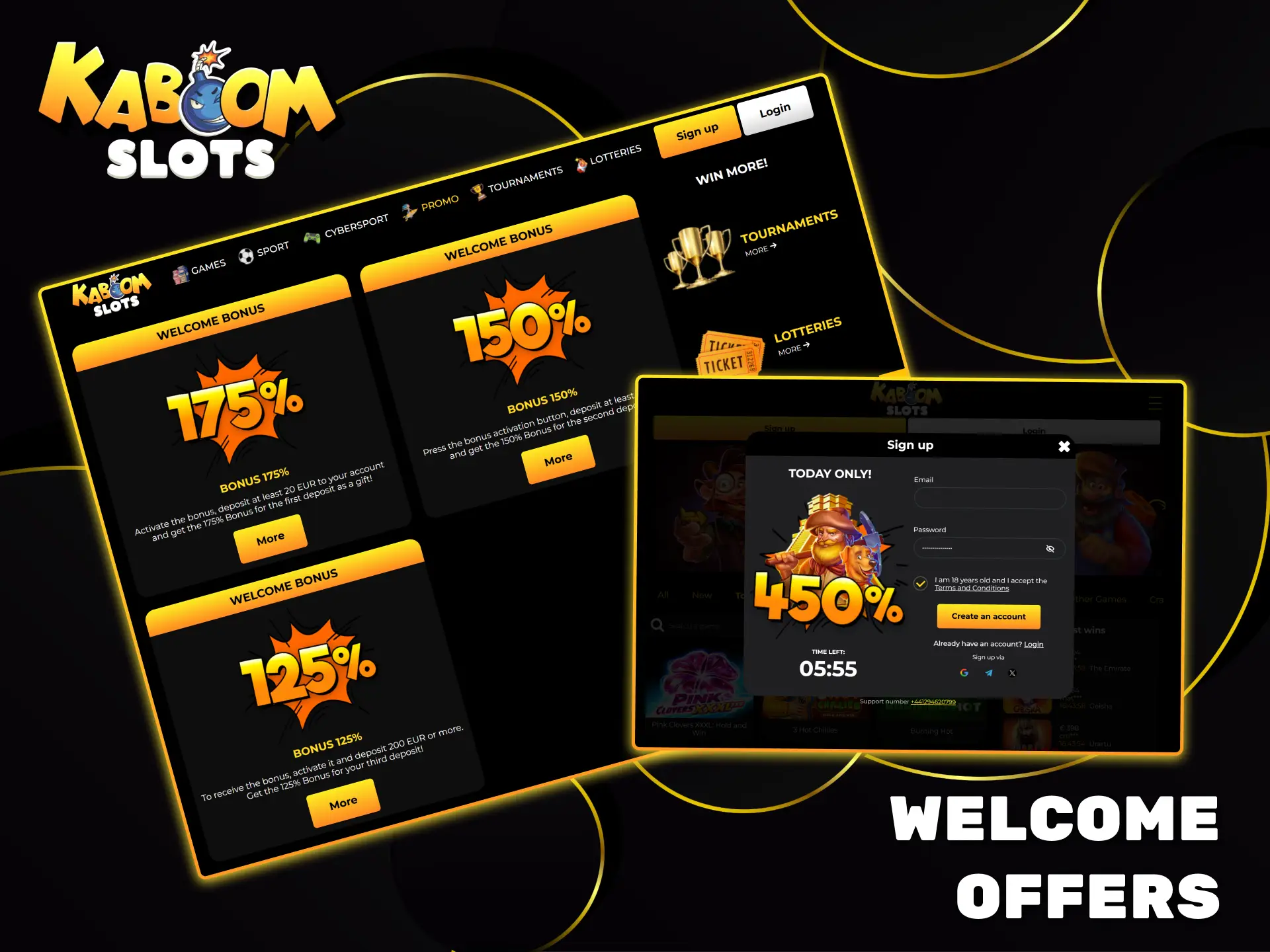 Kaboom Slots rewards new players with generous welcome bonuses for.