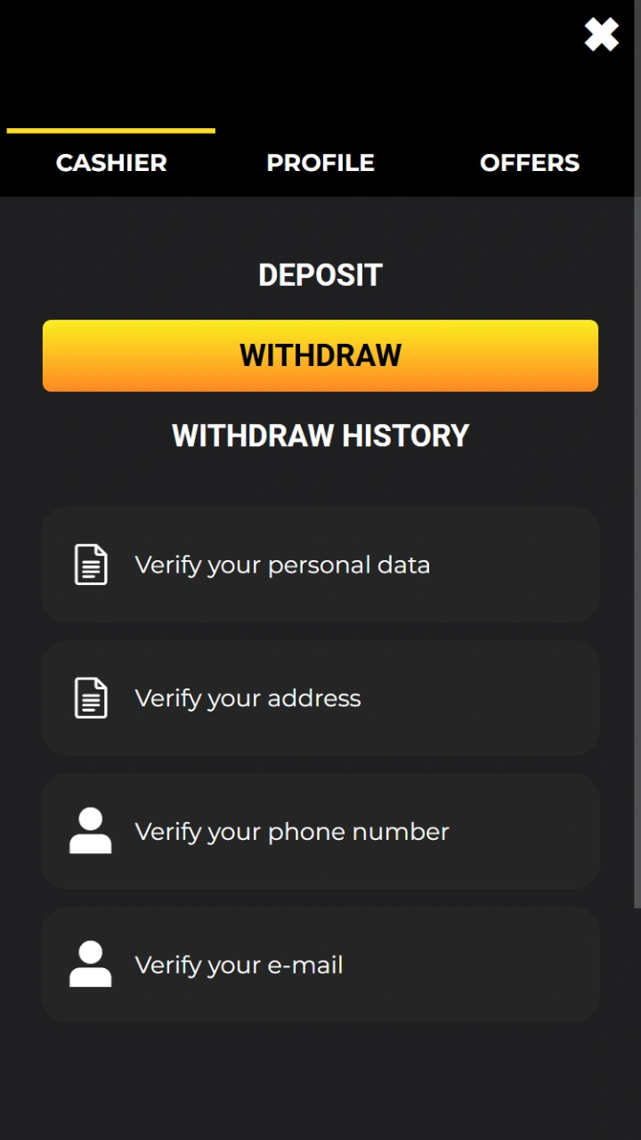 Verify your personal details to ensure fast and seamless withdrawals at Kaboom Slots.