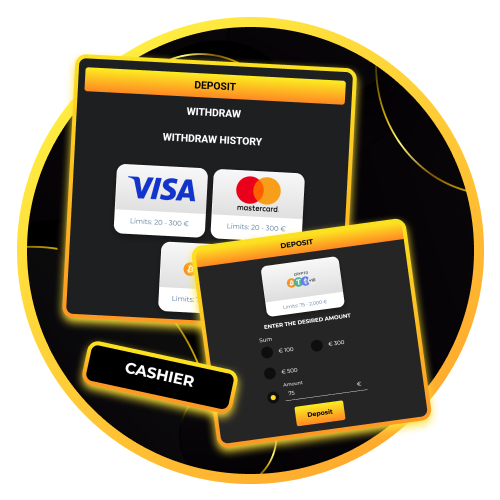 The Kaboom Slots platform offers players secure and fast payment methods.