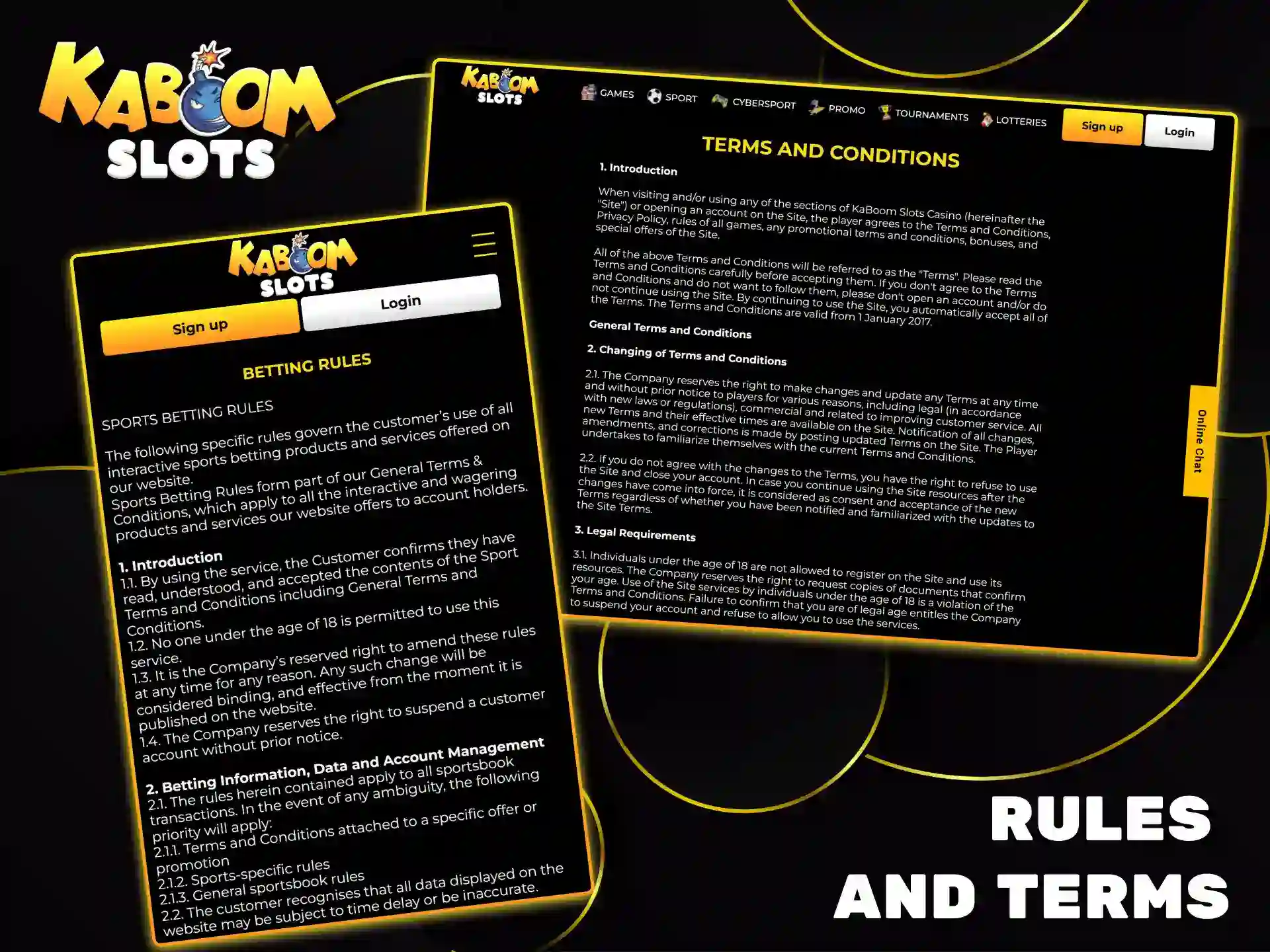 Kaboom Slots is committed to complete transparency, offering clear and fair terms and conditions.